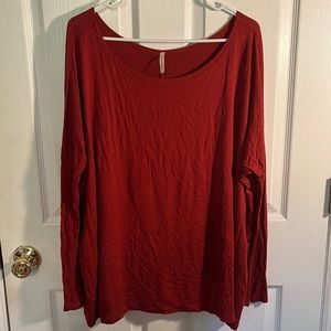 burnt orange flowy top